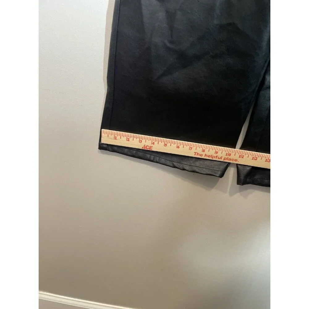 Pacsun Black Faux Leather Pants Wide Leg Women's Size XS NWT NEW Grunge Rock - Picture 11 of 12